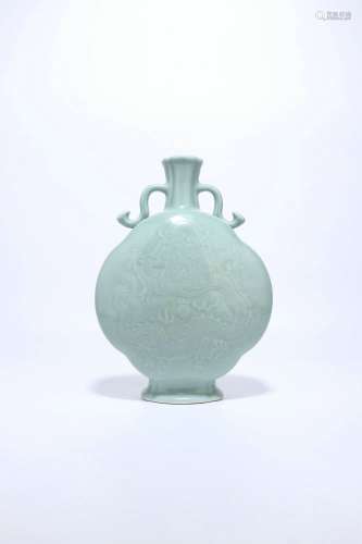 chinese celadon glazed porcelain binaural vase