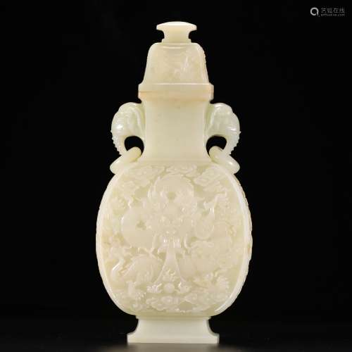 chinese hetian jade vase