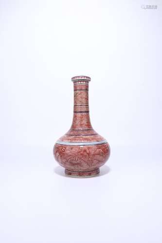 chinese underglaze red porcelain vase
