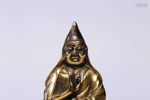 chinese gilt bronze statue of tsongkhapa