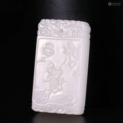 chinese hetian jade plaque