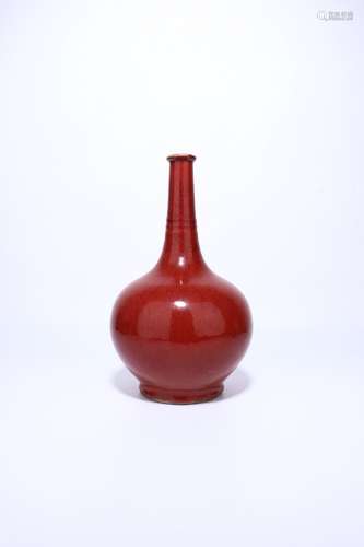 chinese sacrificial-red glazed porcelain vase