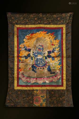 chinese embroidery thangka hanging screen