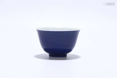 chinese blue glazed porcelain bowl