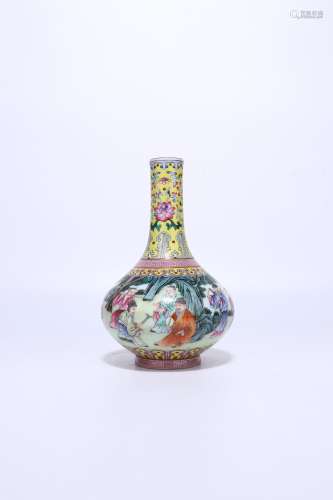 chinese enamel glazed porcelain vase