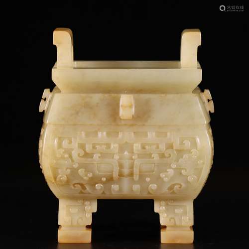 chinese hetian jade incense burner