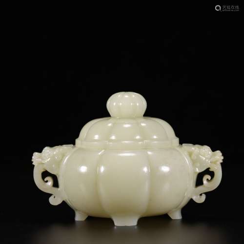 chinese hetian jade incense burner