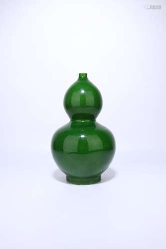 chinese green glazed porcelain double gourd vase