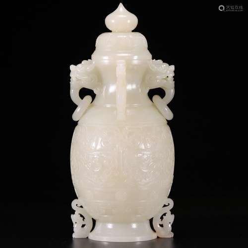 chinese hetian jade vase