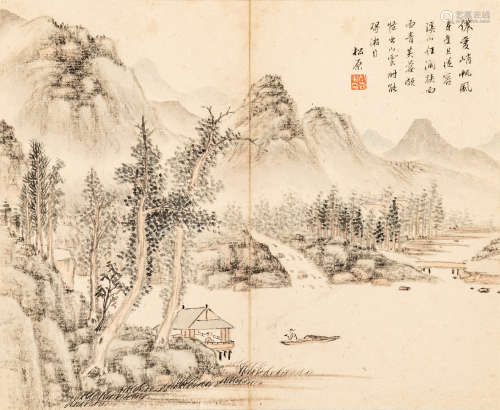 蔡 嘉（1686～1779） 山水小景 设色纸本 镜心
