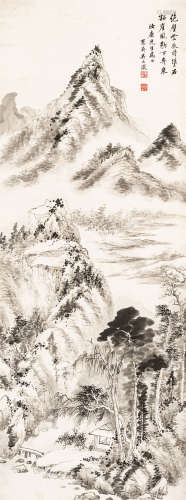 吴大澂（1835～1902） 五丈堂石涧图 水墨纸本 立轴