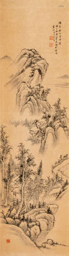 苍 崖（1850～1948） 南岳松涛 水墨纸本 平轴
