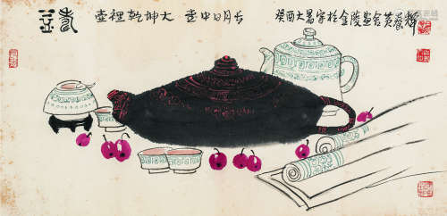 黄养辉（1911～2001） 益寿 设色纸本 镜心