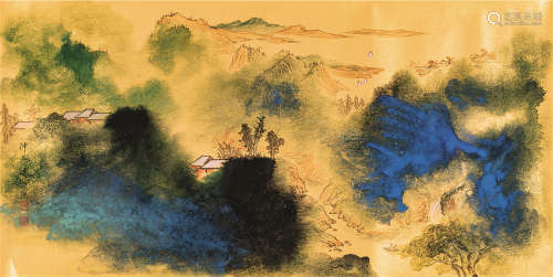 匡仲英（1924～2015） 云山图 设色纸本 镜心