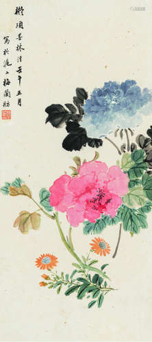 梅兰芳（1894～1961） 国色天香 设色纸本 立轴