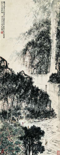 黄纯尧（1925～2007） 巴蜀风光 设色纸本 立轴