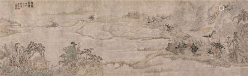 顾符稹（1634～1716后） 渔樵耕溪 设色纸本 镜心