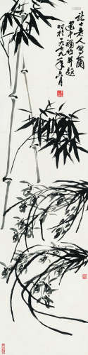 张建中（1929～2013） 兰竹
萧龙士（1889～1990） 水墨纸本 立轴