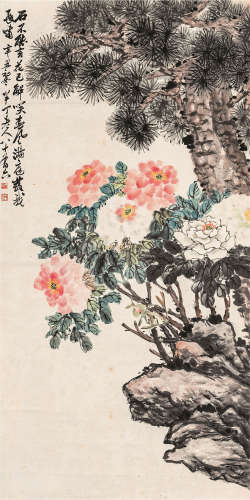 陈半丁（1876～1970） 富贵长春 设色纸本 镜心