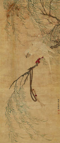 阚 岚（1758～1844）  英雄独立 设色纸本 立轴