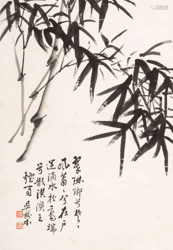吴笠仙（1869～1938） 墨竹 水墨纸本 立轴