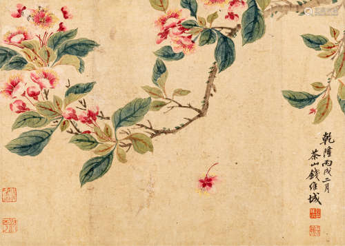 钱维城（1720～1772） 桃花图 设色纸本 镜心