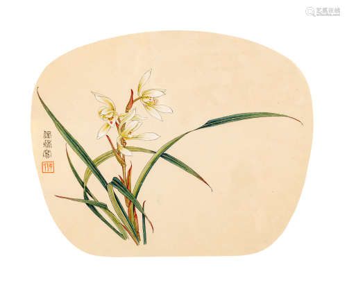 陈佩秋（1922～2020） 兰花 设色纸本 圆光
