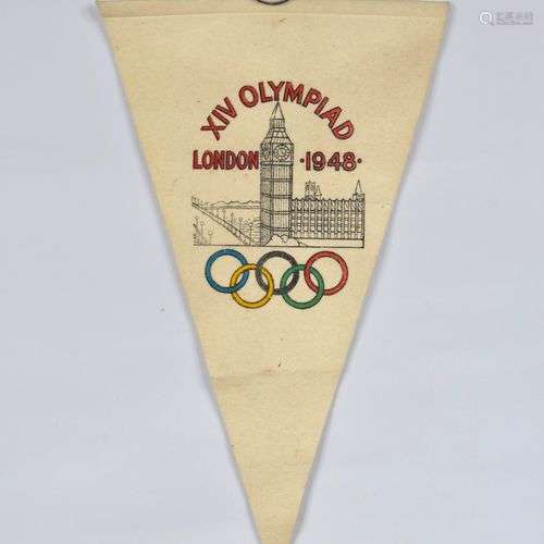 Fanion des Jeux Olympiques de Londres 1948, offert…