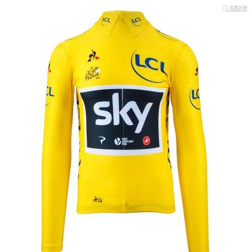 Chris Froome. Maillot jaune Podium de l'équipe Sky…