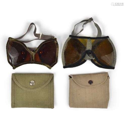 Paires de lunettes de glacier. Circa 1920 avec leu…