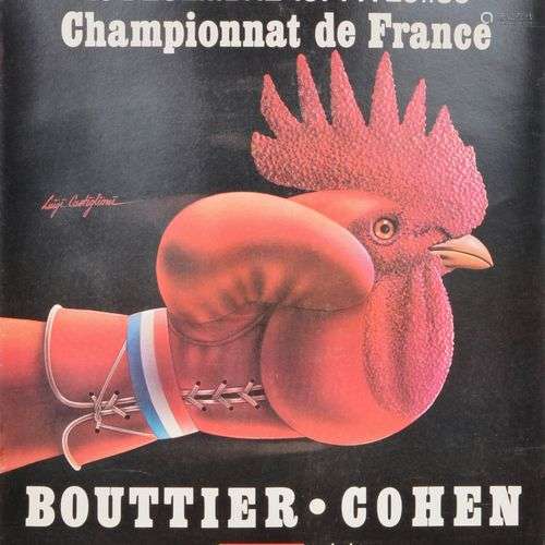 Affiche du Championnat de France des poids moyens …