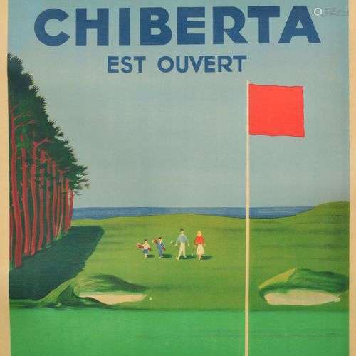 Jack Max Well (XXème). Affiche Biarritz «Le Golf d…