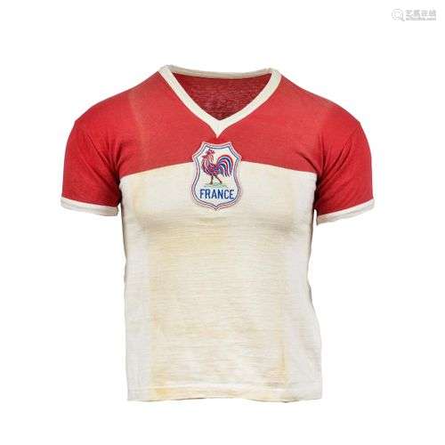 Maillot de l'équipe de France porté par Alain Mimo…