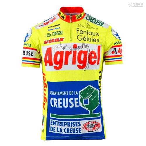 Thierry Marie. Maillot de l'équipe Agrigel La Creu…