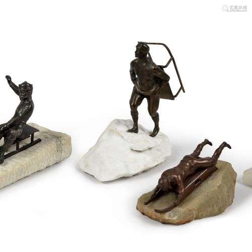 Superbe ensemble de quatre sculptures pour Trophée…