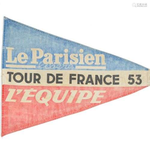 Fanion officiel de voiture sur le Tour de France 1…