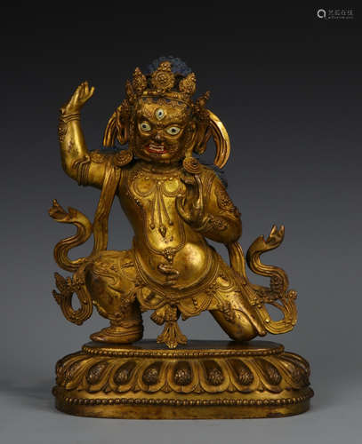 GILT BRONZE CAST BUDDHA STATUE