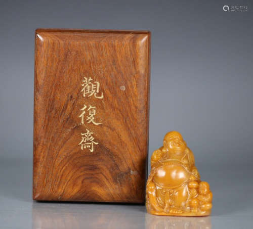 ZHANGYUE TIANHUANG STONE CARVED MAITREYA SEAL