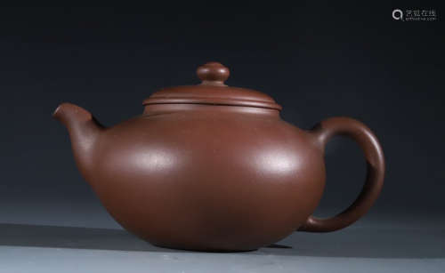 ZISHA CARVED PLAIN SURFACE TEAPOT