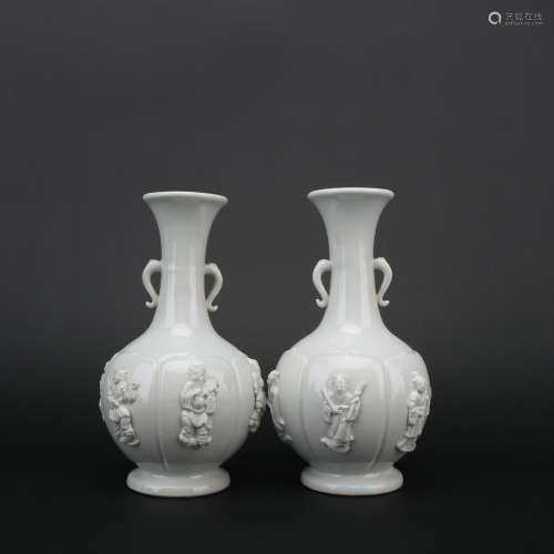 A Pair of  Porcelain Vases