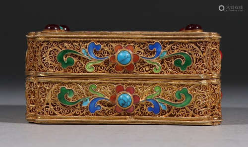 SILVER BOX WITH FILIGREE