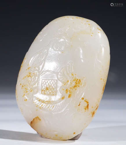 HETIAN JADE PENDANT CARVED WITH STORY