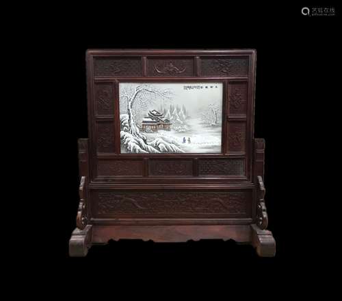 Zhushan Eight Friends, He Xuren Inscription, Snowy Landscape...