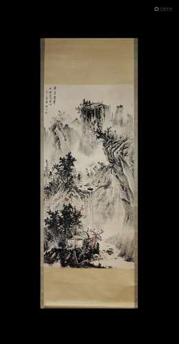 Wu Jingting Inscription, Landscape Vertical Painting