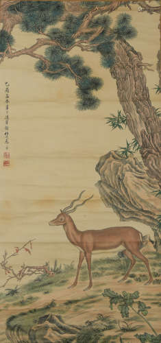 A Ma jin's deer painting