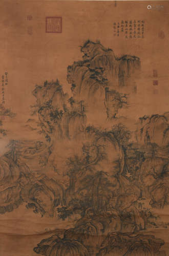 A Lan ying's landscape painting