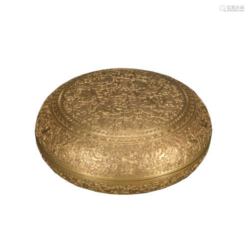 A gilt-bronze box