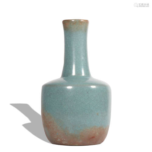 A flambe glazed vase