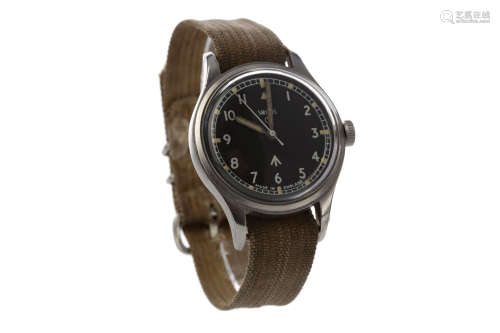 A GENTLEMAN'S SMITHS MILITARY STAINLESS STEEL MANUAL WIND WR...