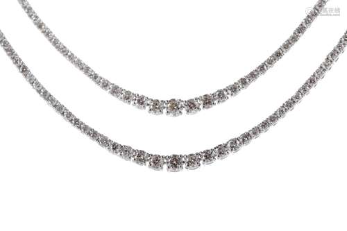 A DIAMOND TWO ROW NECKLACE